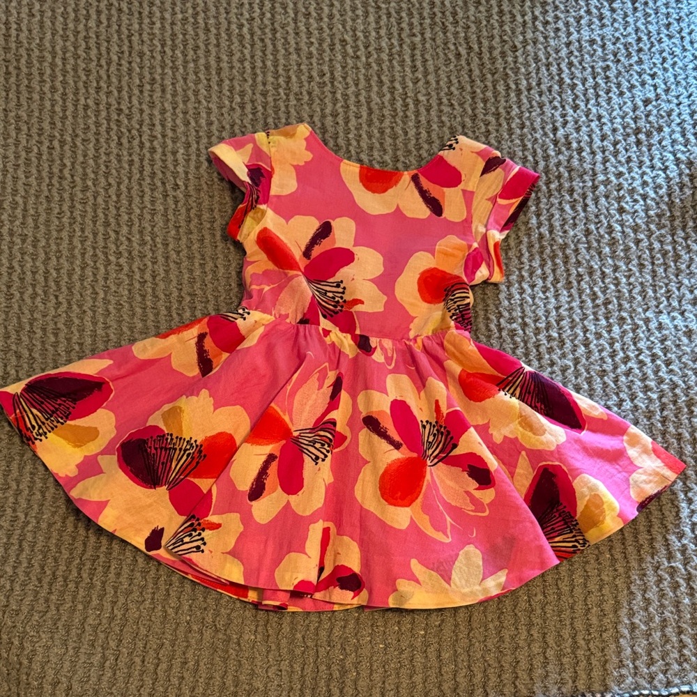 Tea Collection button back skirted dress in floral burst